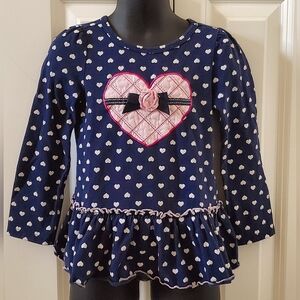 2/$12 - Toddler Girls Drop Waist Heart Print Tunic
